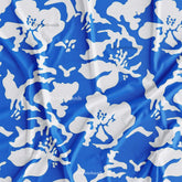 Bright Blue White Floral Printed Fabric For Kurti Online